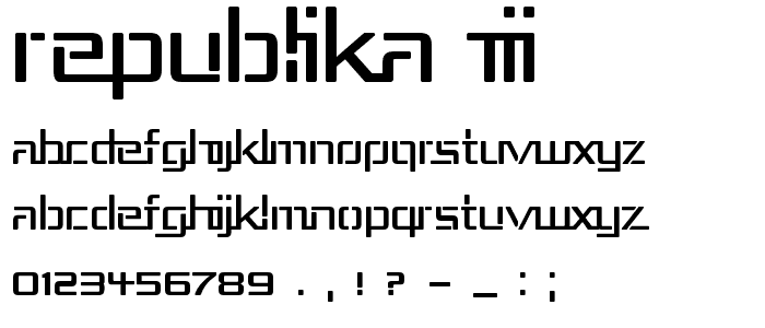 Republika III font